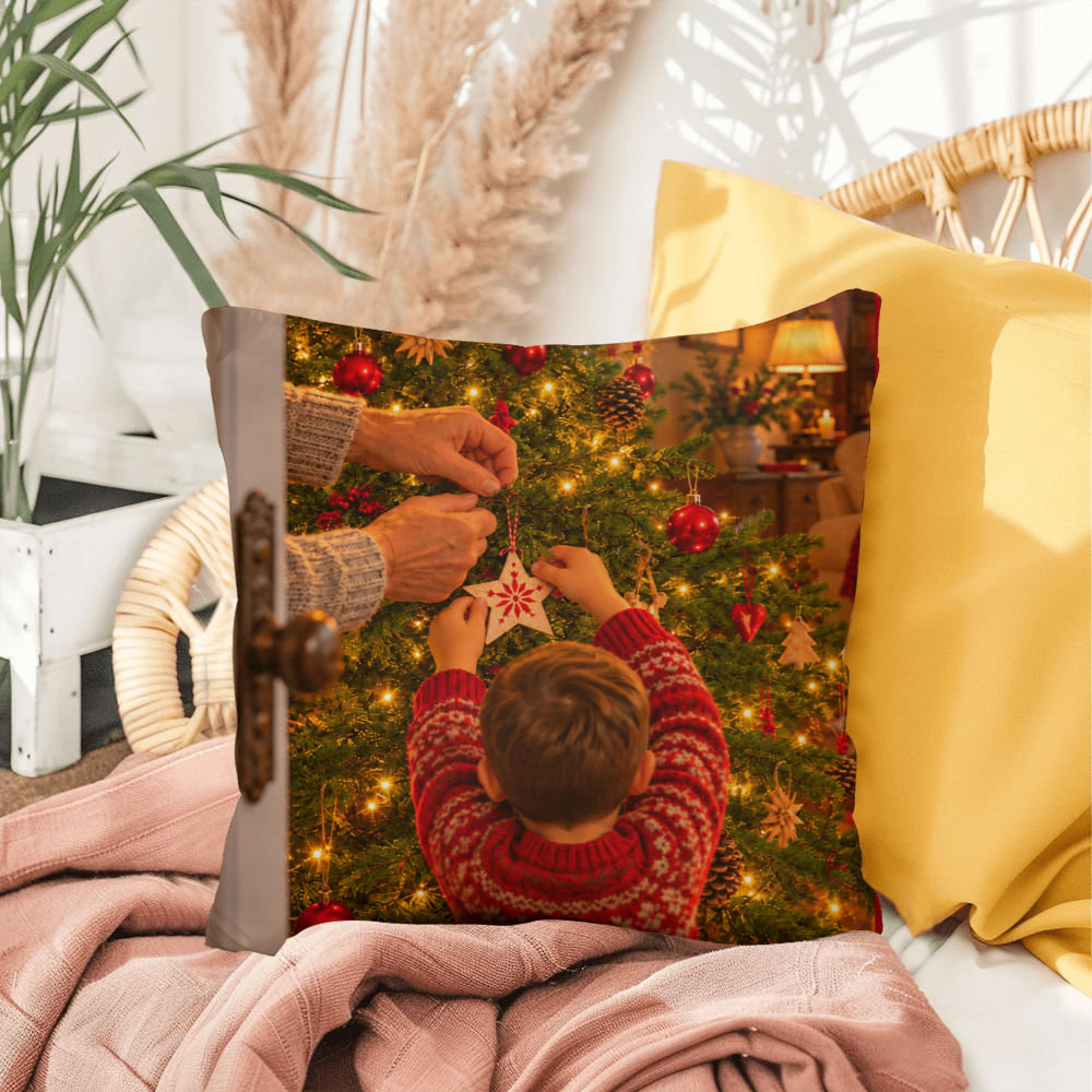 Treasured Moments — Christmas Decorative Pillow