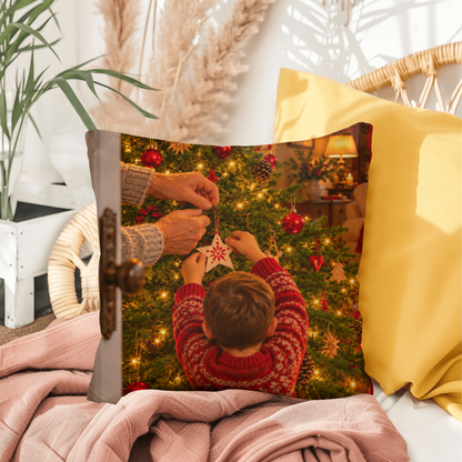Treasured Moments — Christmas Decorative Pillow