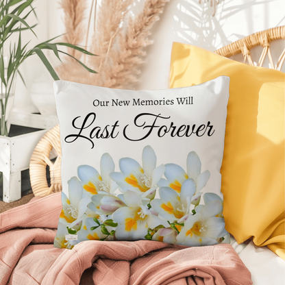 Our New Memories Will Last Forever (White - celebrates marriage & engagement)