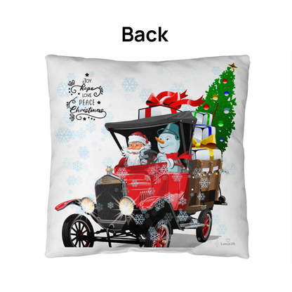 Santa & Snow Man Pillow