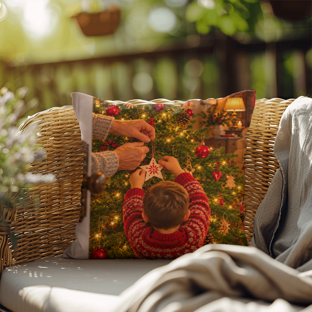 Treasured Moments — Christmas Decorative Pillow