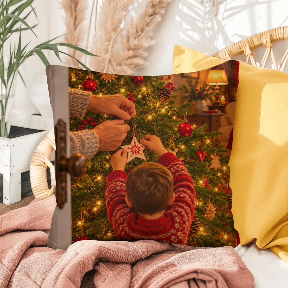 Treasured Moments — Christmas Decorative Pillow