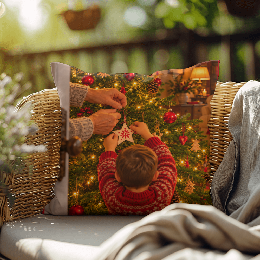 Treasured Moments — Christmas Decorative Pillow