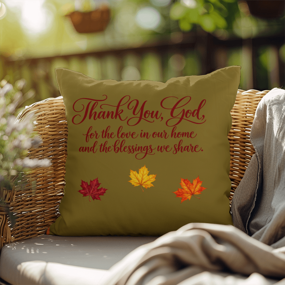Thank You, God — Thanksgiving Decorative Pillow