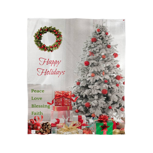 Merry Christmas Tree & Gift Blanket