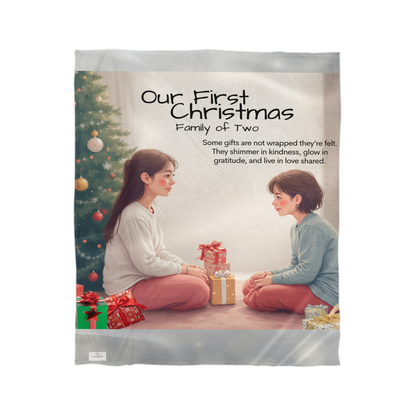 Family of two - some gifts are not wrapped blanket