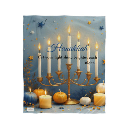 Hanukkah - Let your light shine brighter each night. Blanket