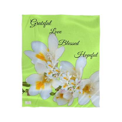 Grateful, Love, Blessed, Hopeful Blanket