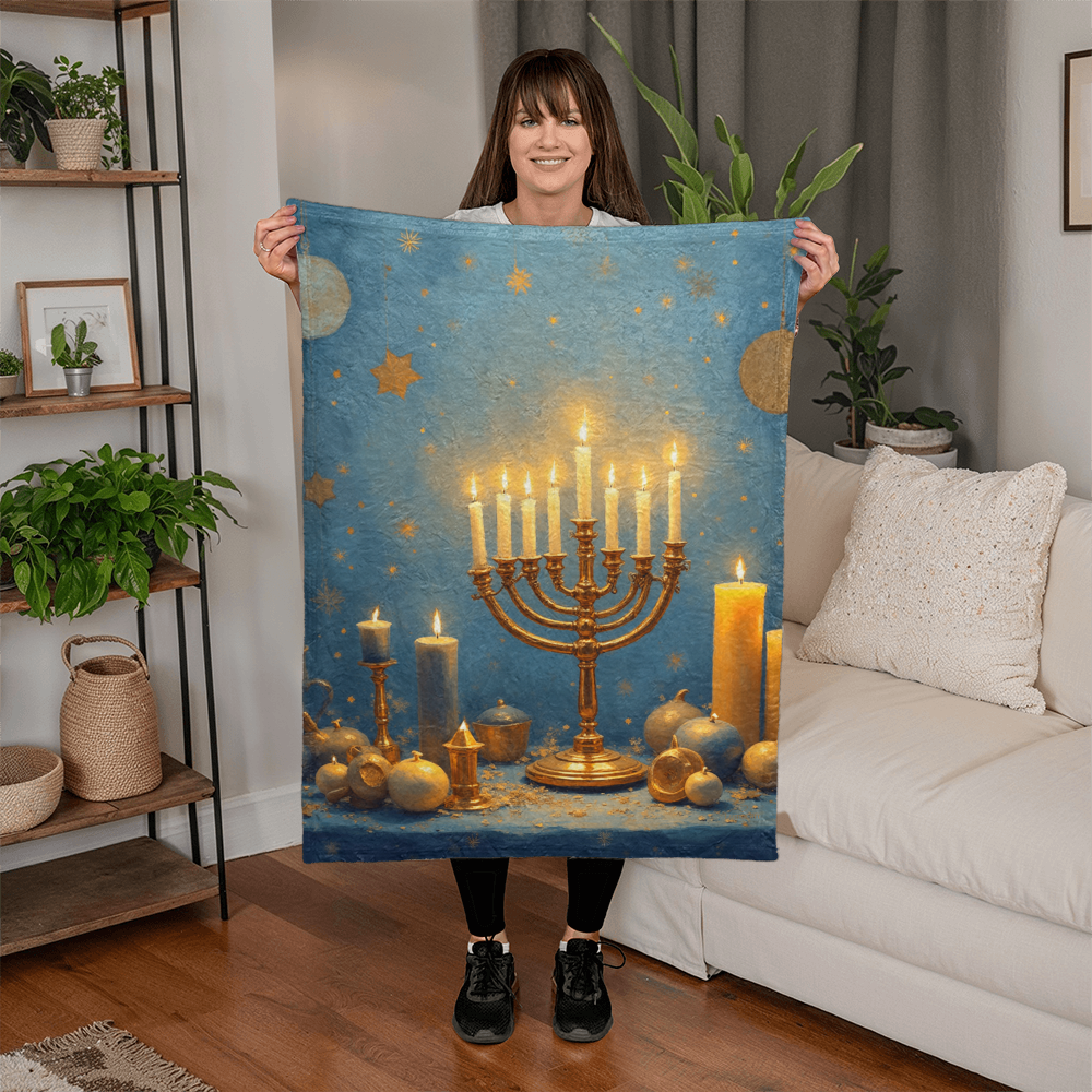 Hanukkah  -  faith, resilience, and light in the darkness Blanket