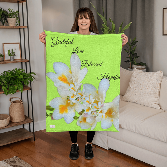 Grateful, Love, Blessed, Hopeful Blanket