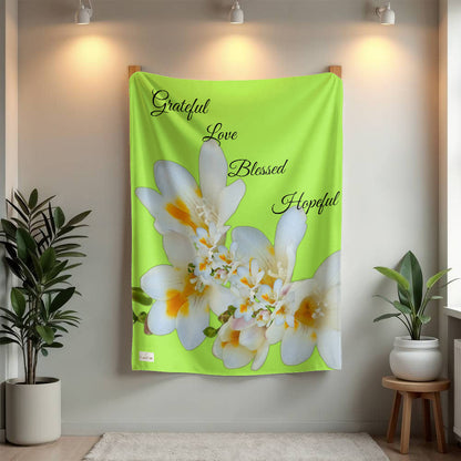 Grateful, Love, Blessed, Hopeful Blanket