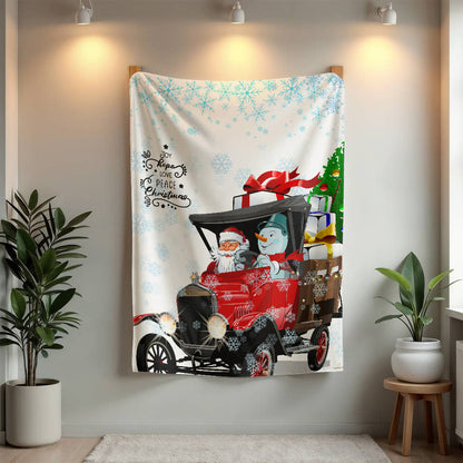 Santa & Snowman Blanket