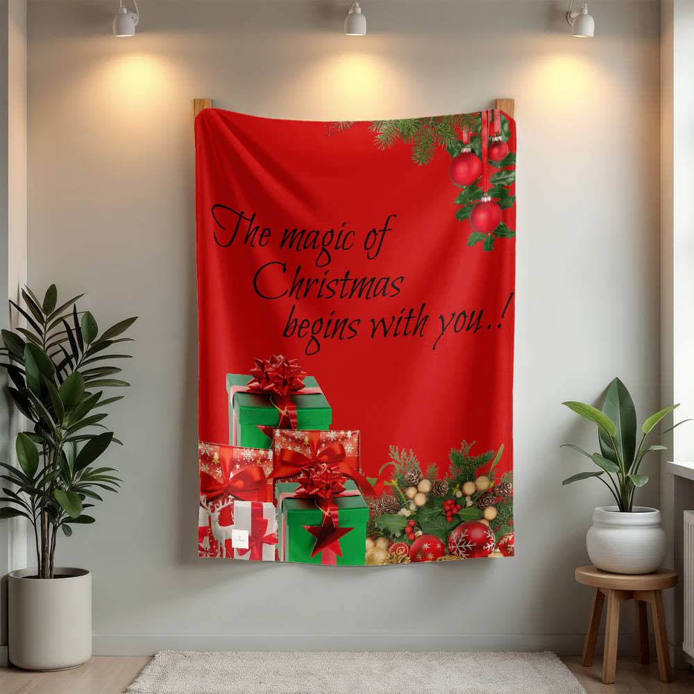 Magic of Christmas begins with you! Blanklet