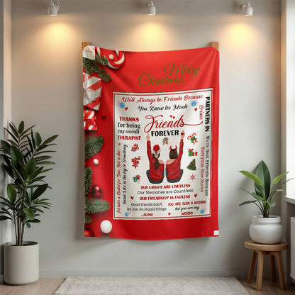 Merry Christmas Best Friends Blanket