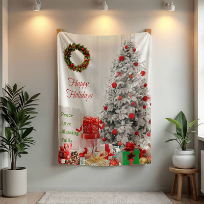 Merry Christmas Tree & Gift Blanket