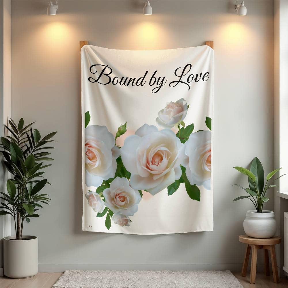 Bound by Love Blanket (White - wedding, engagement, anniversary)