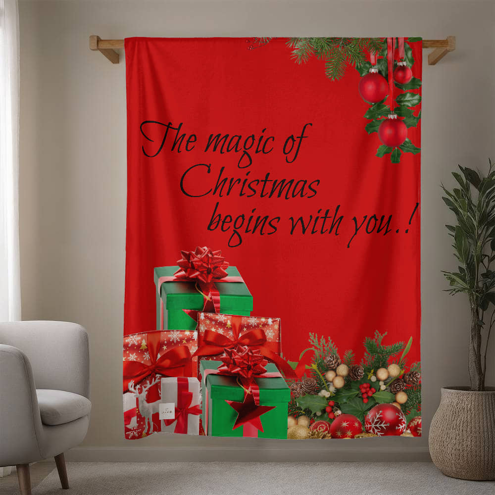 Magic of Christmas begins with you! Blanklet