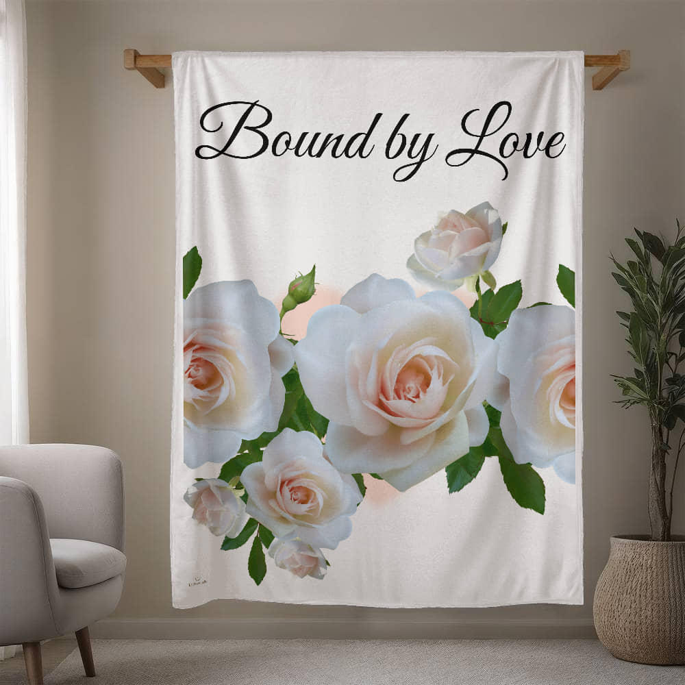 Bound by Love Blanket (White - wedding, engagement, anniversary)