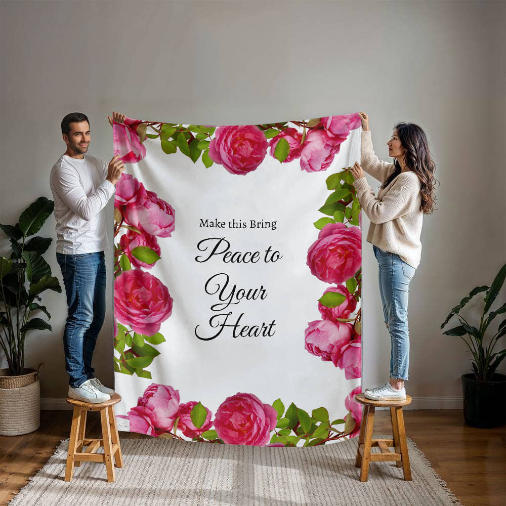 Roses Blanket - (May this bring peace to your heart).