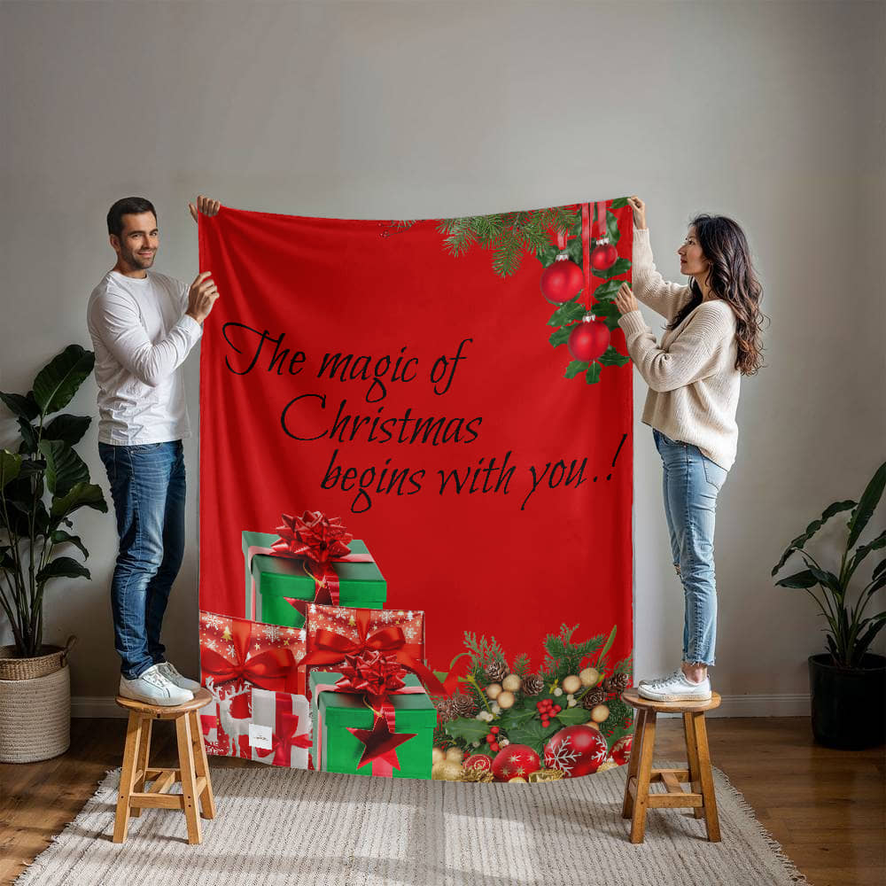 Magic of Christmas begins with you! Blanklet