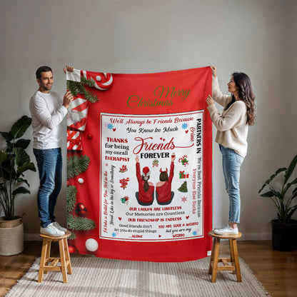 Merry Christmas Best Friends Blanket