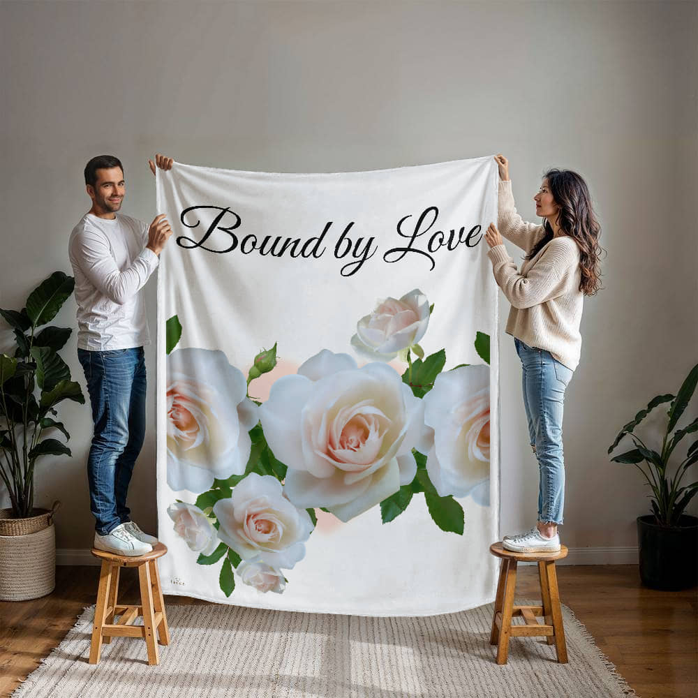 Bound by Love Blanket (White - wedding, engagement, anniversary)