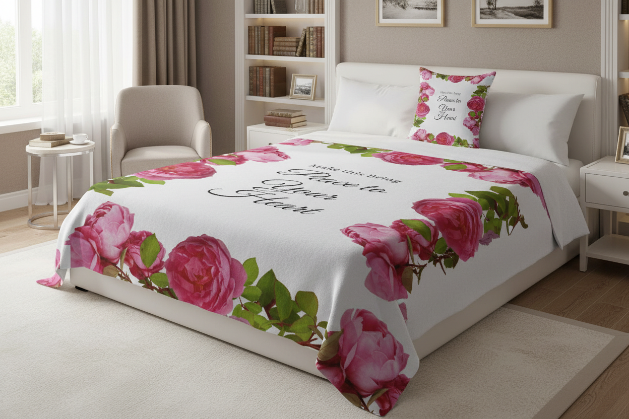 Roses Blanket - (May this bring peace to your heart).