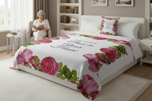 Roses Blanket - (May this bring peace to your heart).