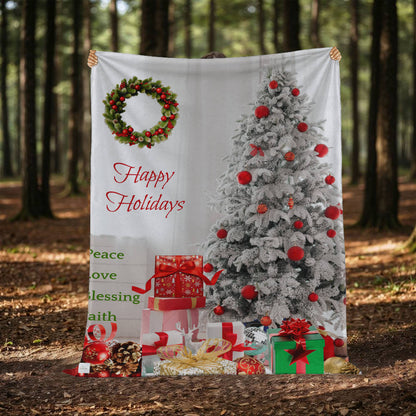 Merry Christmas Tree & Gift Blanket