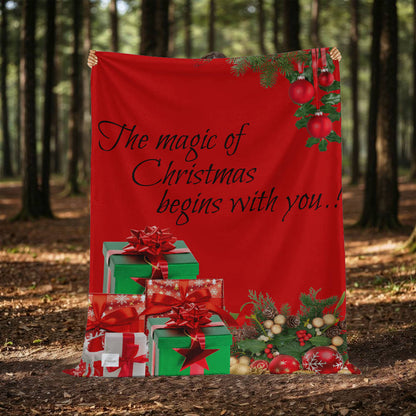 Magic of Christmas begins with you! Blanklet