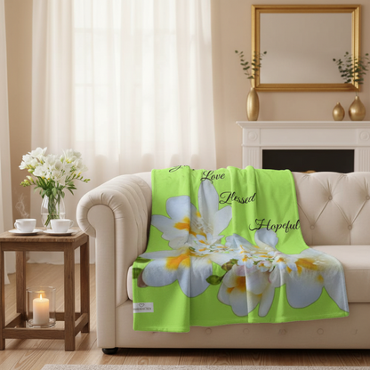 Grateful, Love, Blessed, Hopeful Blanket
