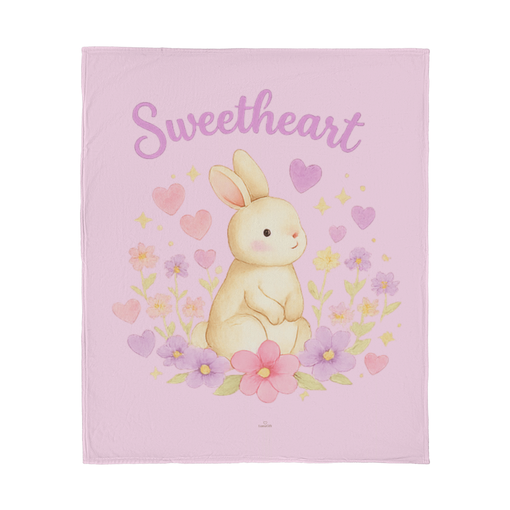 Sweetheart Jersey Fleece Baby Blanket.