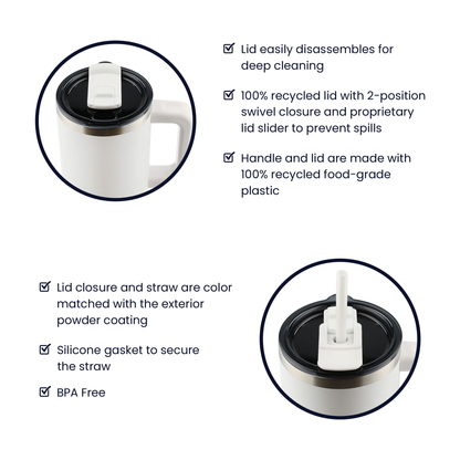 Side by Side. Heart to Heart. Pinacle 40 oz Tumber