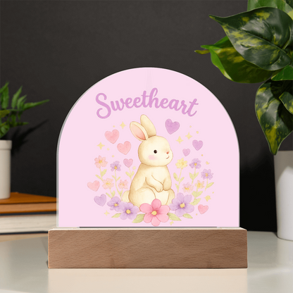 Sweetheart Glow - Dome Acrylic Plaque Night Light