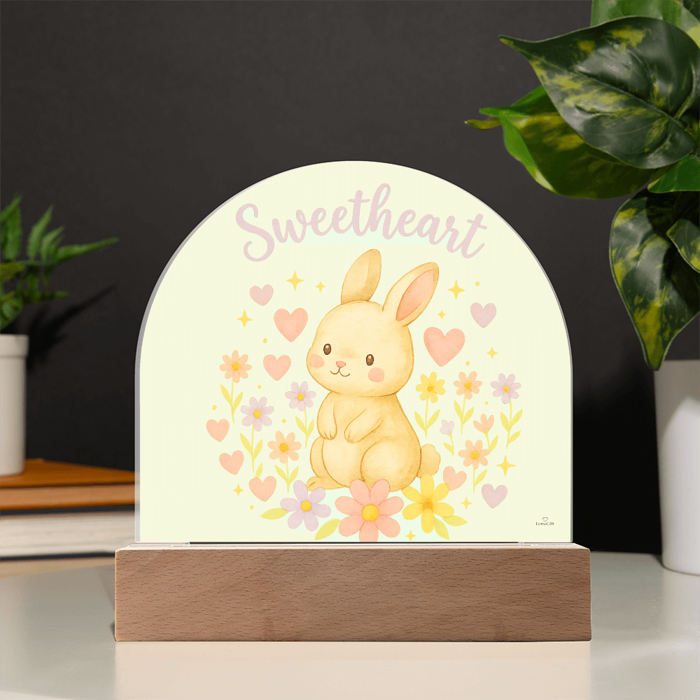 Sweetheart Glow – Dome Acrylic Plaque Night Light
