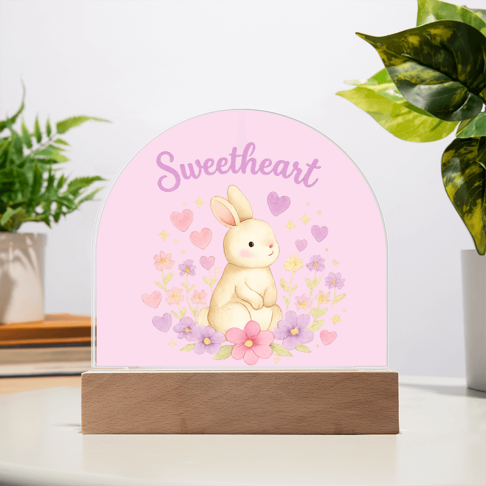 Sweetheart Glow - Dome Acrylic Plaque Night Light