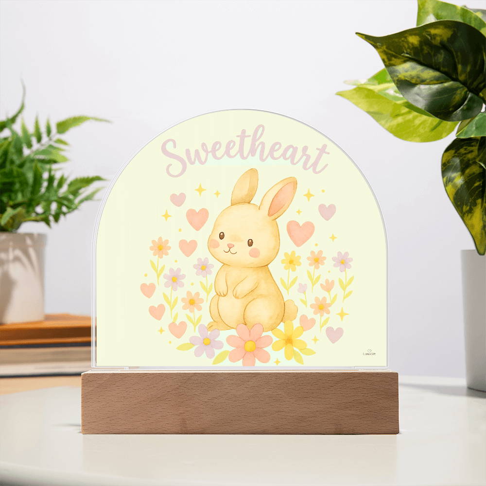 Sweetheart Glow – Dome Acrylic Plaque Night Light