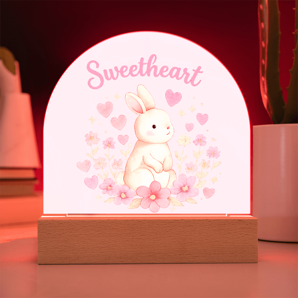 Sweetheart Glow - Dome Acrylic Plaque Night Light