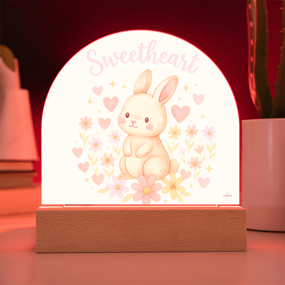 Sweetheart Glow – Dome Acrylic Plaque Night Light