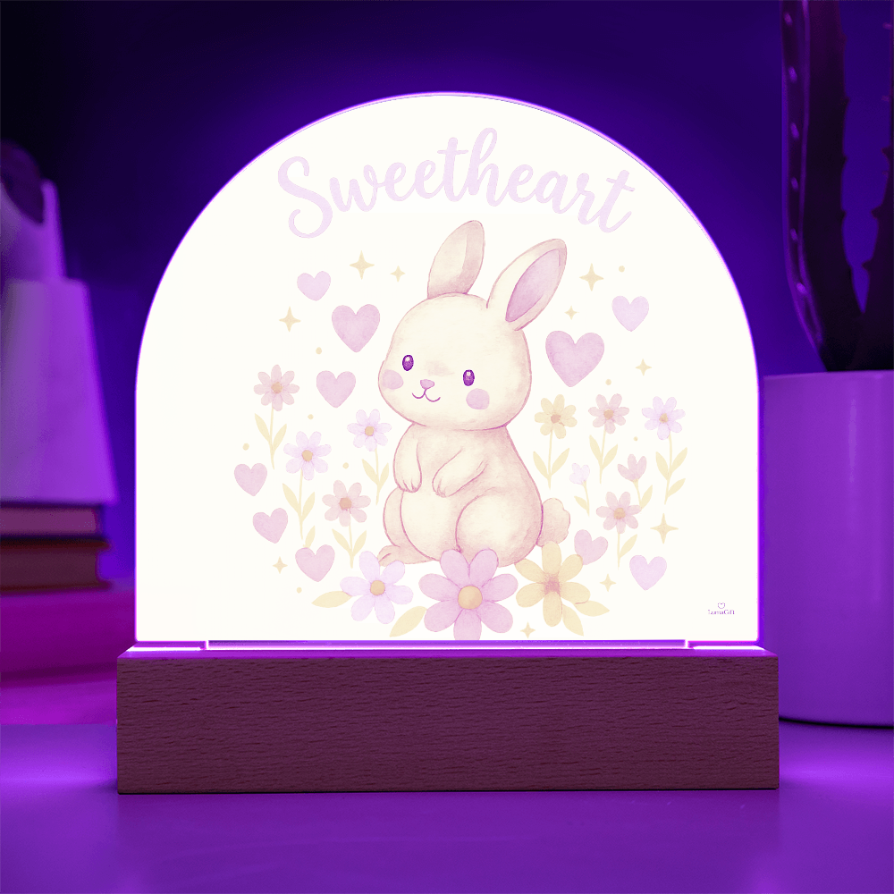 Sweetheart Glow – Dome Acrylic Plaque Night Light
