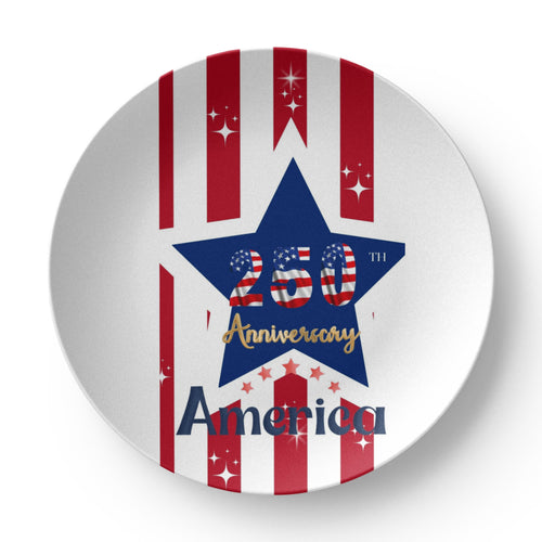America 250 Commemorative Plate – “Freedom, Courage & Spirit”