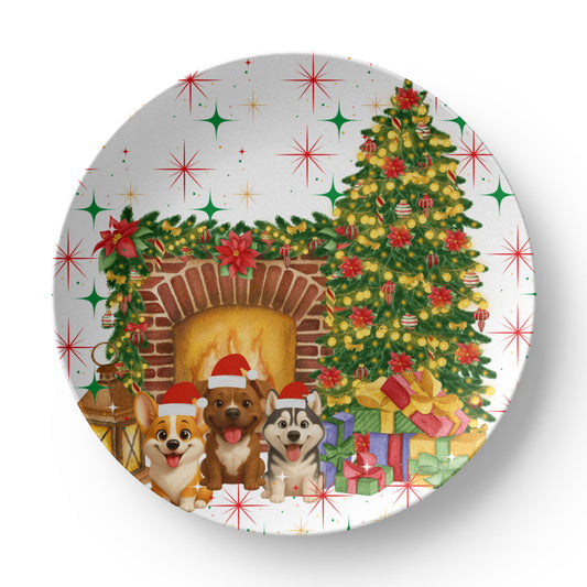 Dog's Christmas Plate