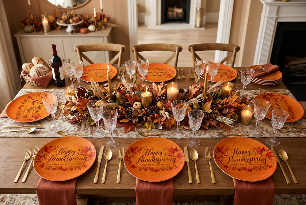 Grateful Hearts - Thanksgiving Plate