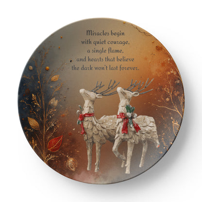 Miracles begin with quiet courage Plate
