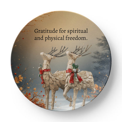 Gratitude for spiritual and physical freedom Plate