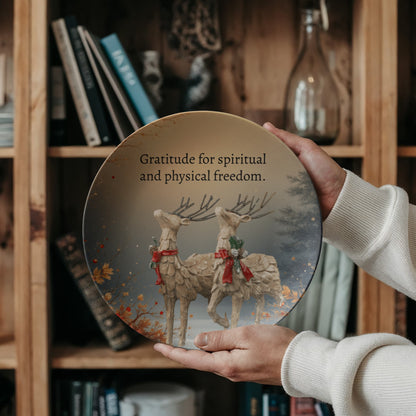 Gratitude for spiritual and physical freedom Plate
