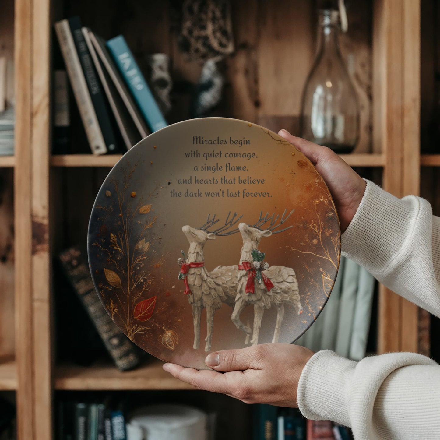 Miracles begin with quiet courage Plate