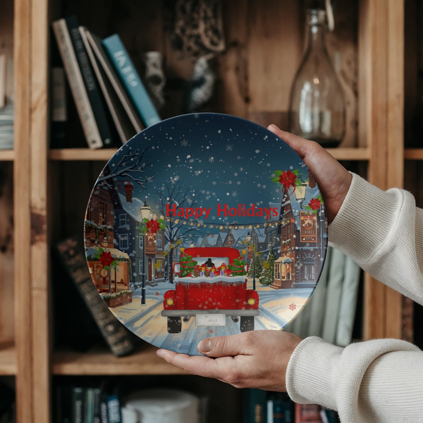 Happy Holidays Plate