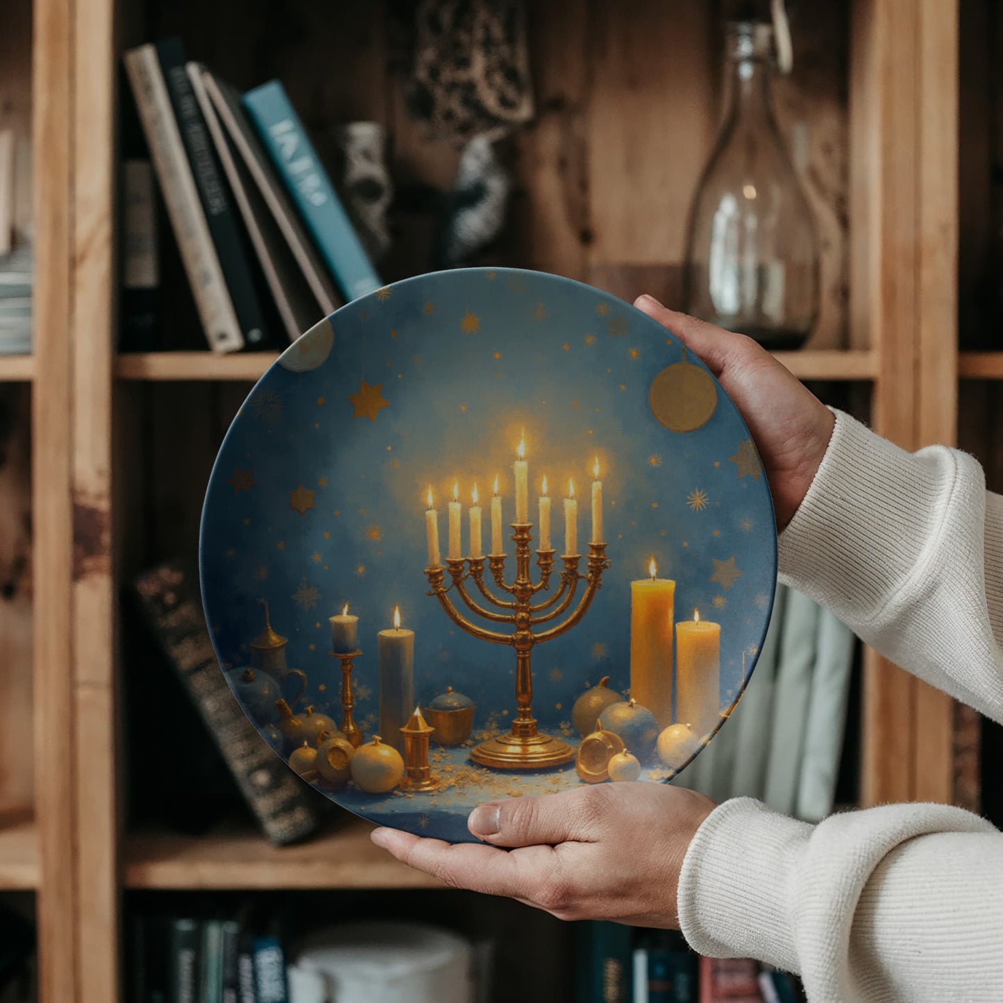 Hanukkah ((8 candles) Plate