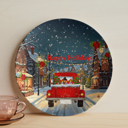Happy Holidays Plate
